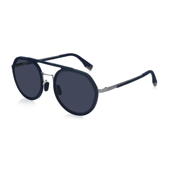 NEW FENDI SUNGLASSES, ROUND DARK NAVY BLUE UNISEX EYEWEAR FENDI - Picture 1 of 3